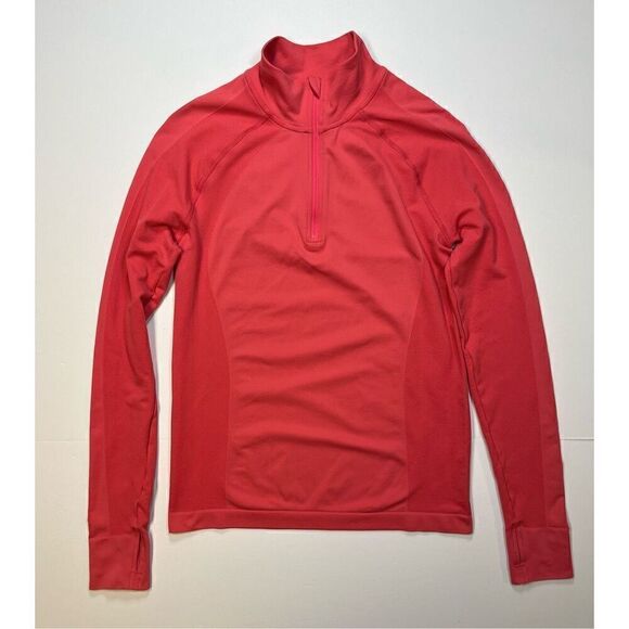 Sweaty Betty Athlete Seamless Half Zip Long Sleeve Top Glow Pink Size US 8, UK M - Picture 4 of 12
